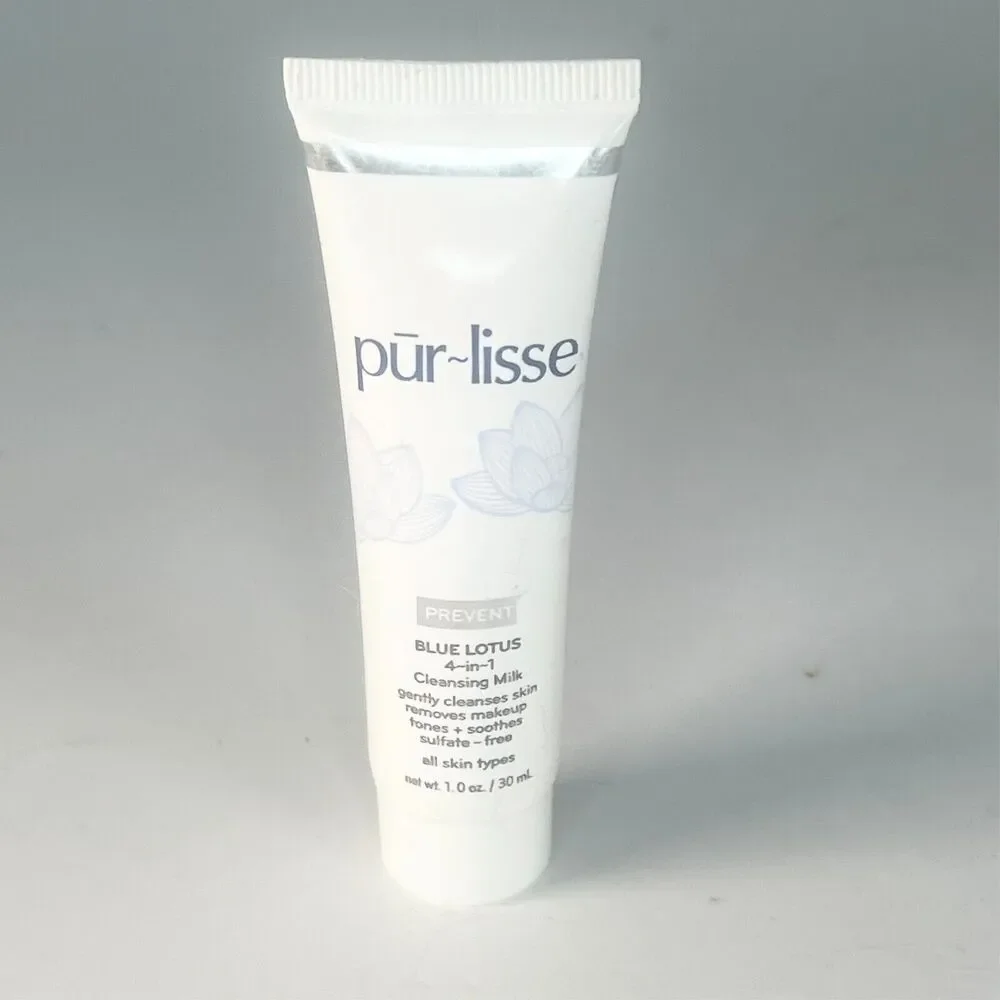 Purlisse Blue Lotus 4-in-1 Cleansing Wash Milk Gentle Travel 1 fl oz 30ml New